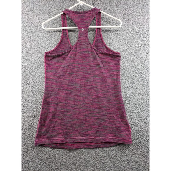 Lululemon Racerback Tank Top Womens Pink Multi Colored Striped sz Small - Picture 9 of 9